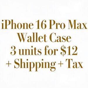 iPhone 16 Pro Max Wallet Case - Black